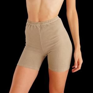 Skims taupe cotton spandex bike shorts